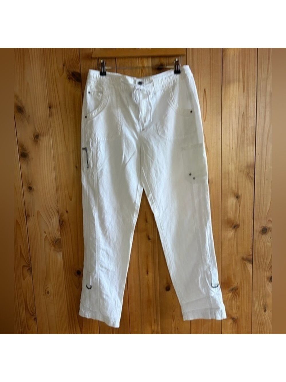 NEW MARRAKECH convertable cargo pant white 27 NWT